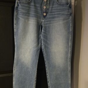 White House Black Market Light Blue Straight Leg Jeans